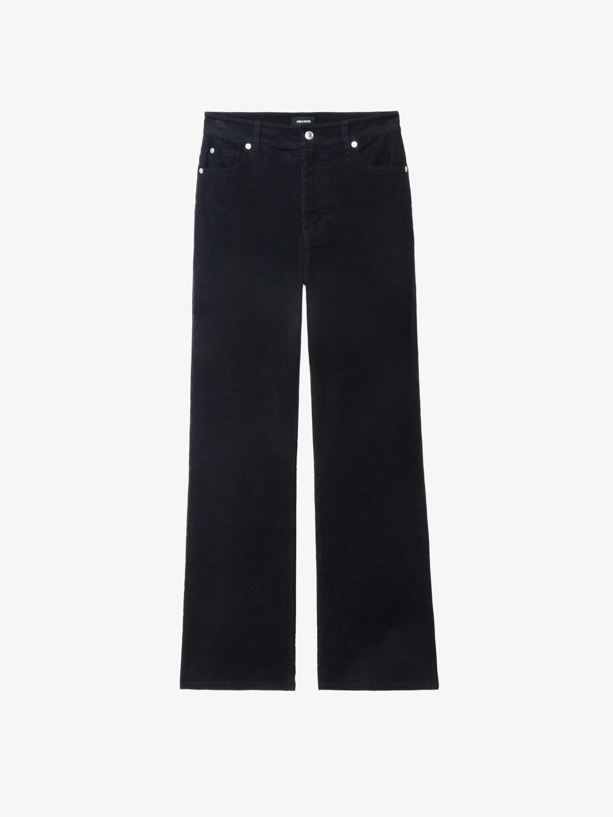 Evy Pants - Wide-leg corduroy pants.
